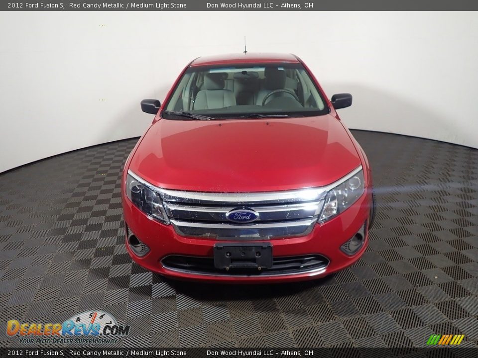 2012 Ford Fusion S Red Candy Metallic / Medium Light Stone Photo #4