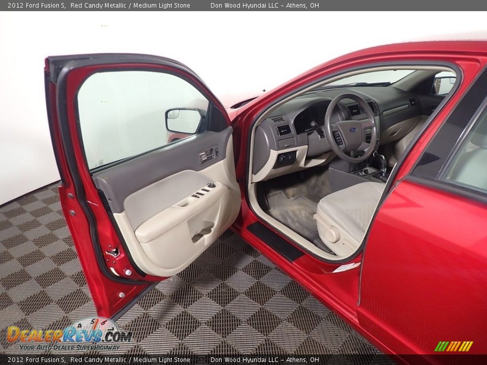 2012 Ford Fusion S Red Candy Metallic / Medium Light Stone Photo #17