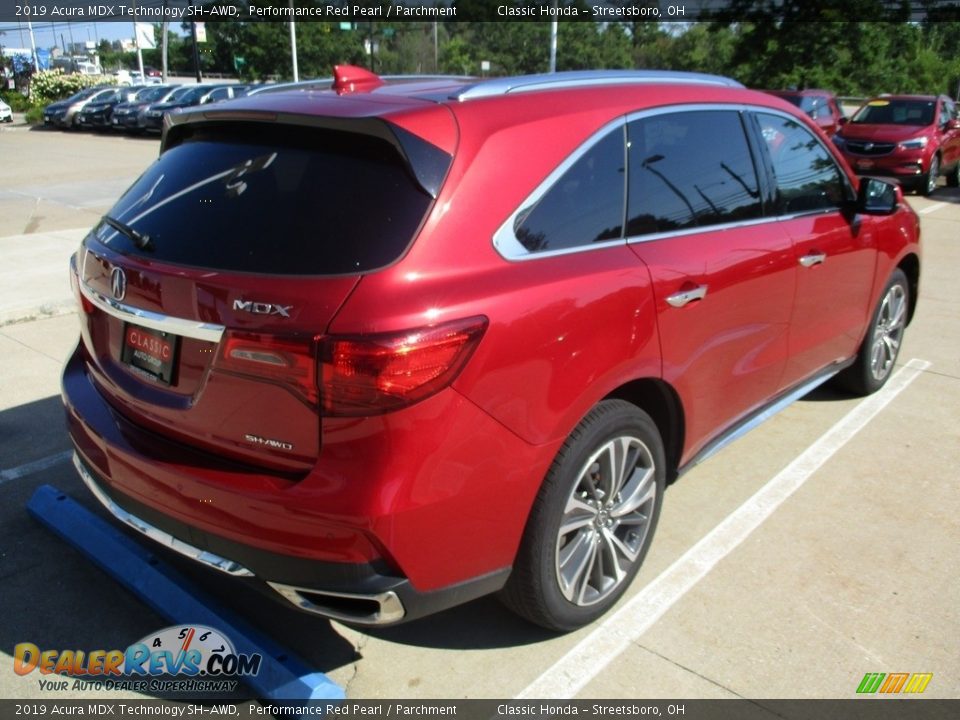 2019 Acura MDX Technology SH-AWD Performance Red Pearl / Parchment Photo #7
