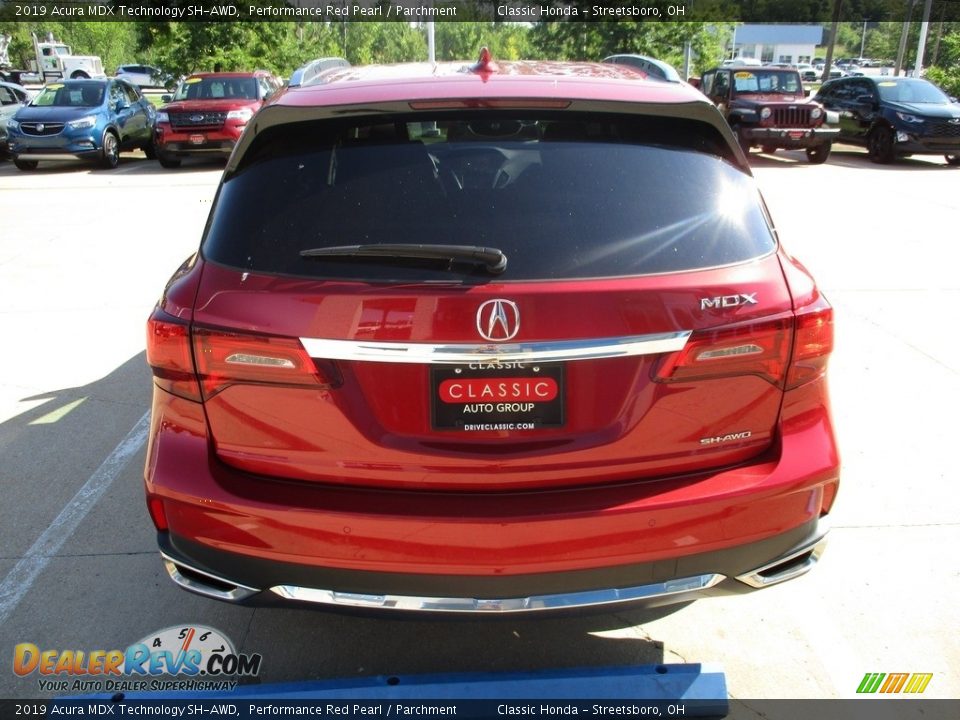 2019 Acura MDX Technology SH-AWD Performance Red Pearl / Parchment Photo #8