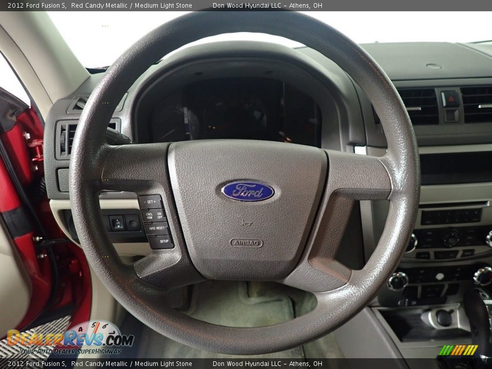 2012 Ford Fusion S Red Candy Metallic / Medium Light Stone Photo #24