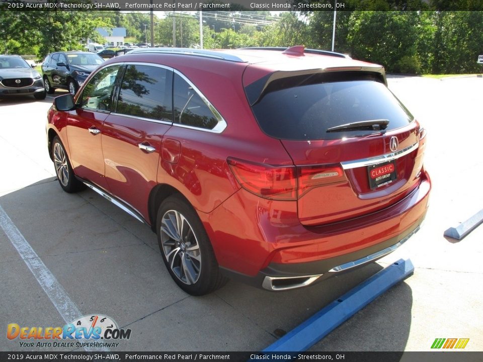 2019 Acura MDX Technology SH-AWD Performance Red Pearl / Parchment Photo #9