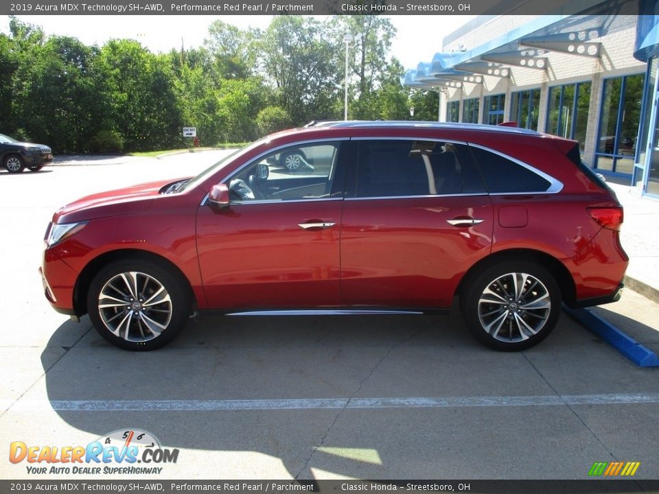 2019 Acura MDX Technology SH-AWD Performance Red Pearl / Parchment Photo #10