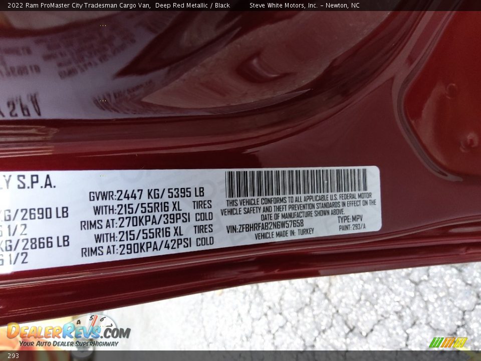 Ram Color Code 293 Deep Red Metallic