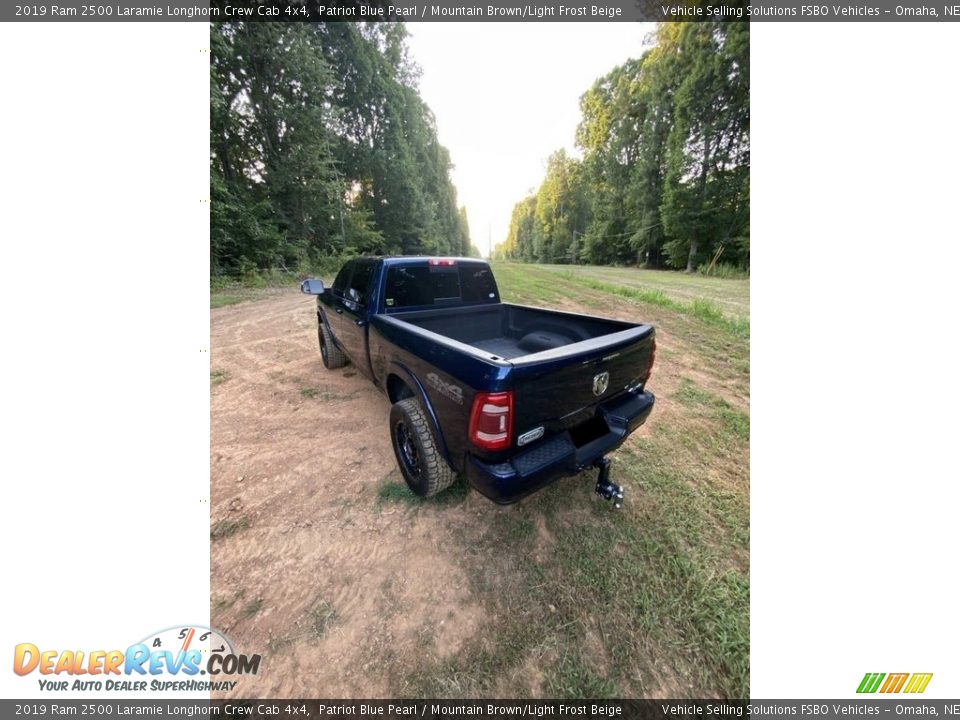 2019 Ram 2500 Laramie Longhorn Crew Cab 4x4 Patriot Blue Pearl / Mountain Brown/Light Frost Beige Photo #4