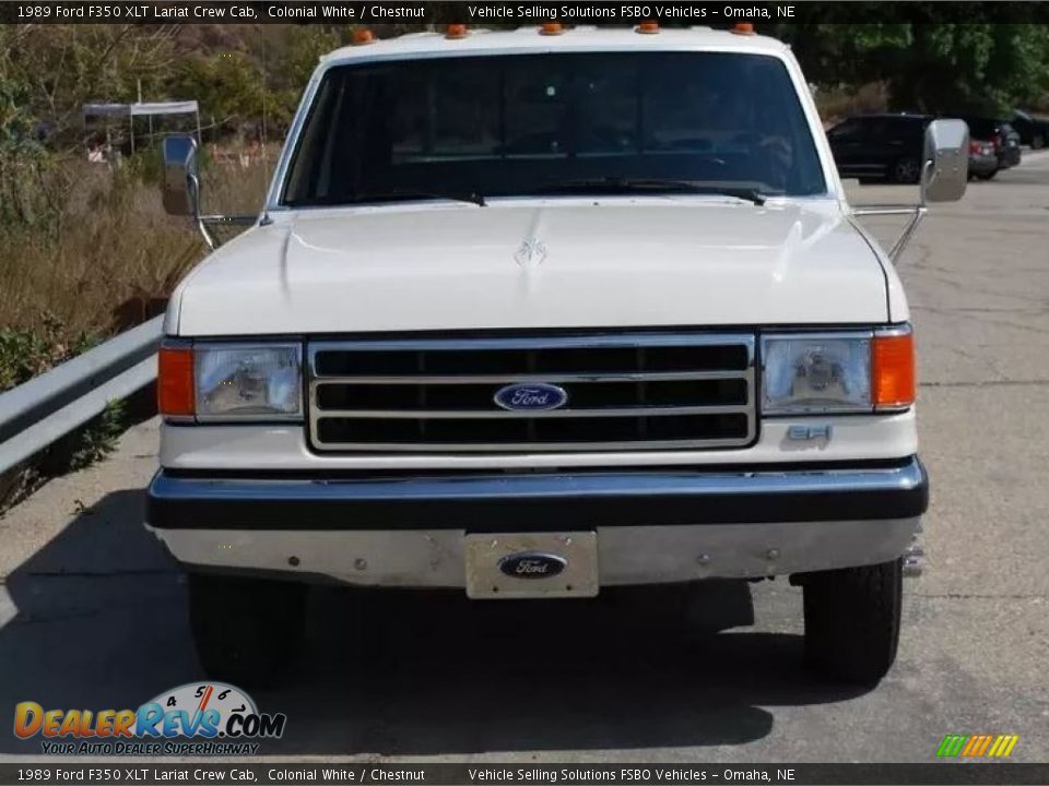 Colonial White 1989 Ford F350 XLT Lariat Crew Cab Photo #2