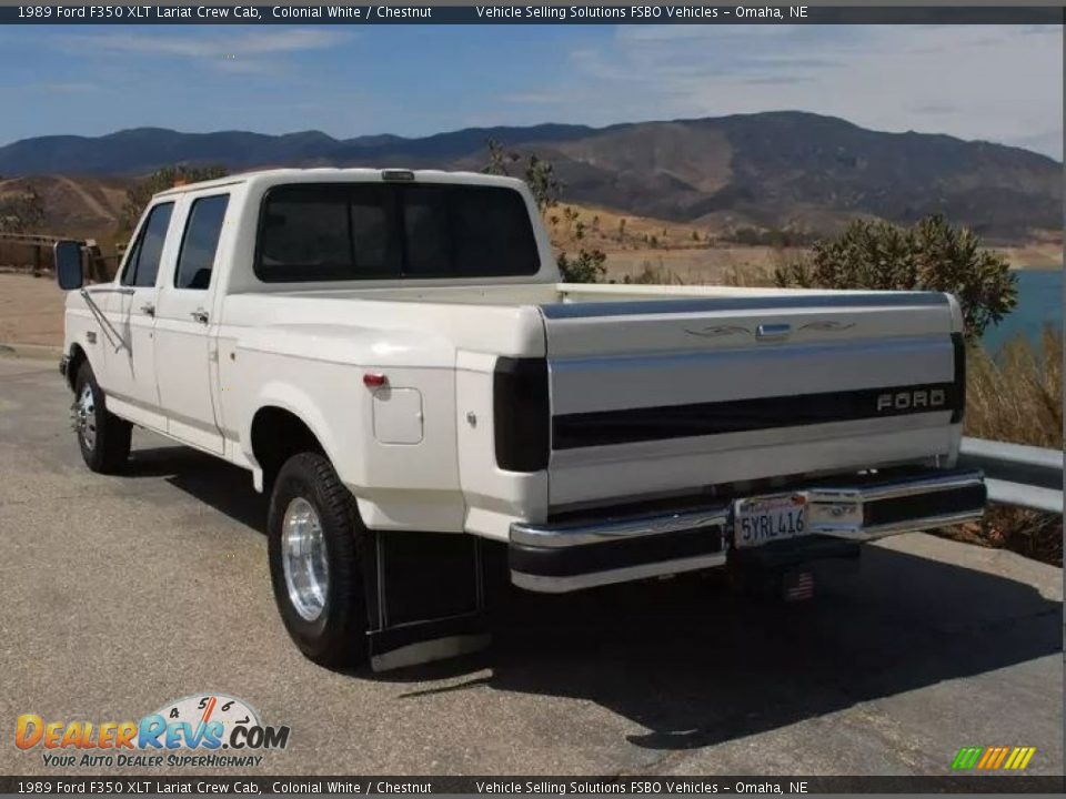 Colonial White 1989 Ford F350 XLT Lariat Crew Cab Photo #3