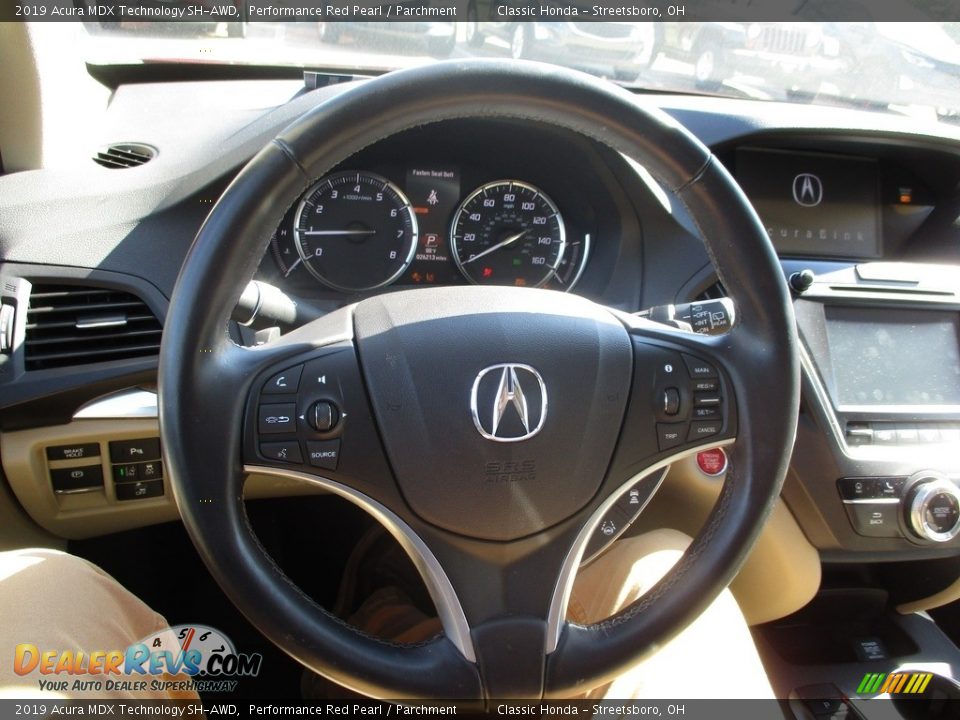 2019 Acura MDX Technology SH-AWD Performance Red Pearl / Parchment Photo #33