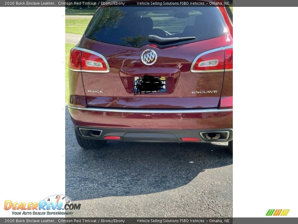 2016 Buick Enclave Leather Crimson Red Tintcoat / Ebony/Ebony Photo #9