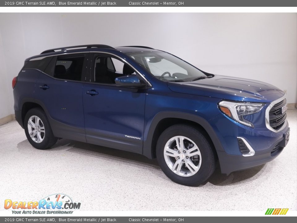 2019 GMC Terrain SLE AWD Blue Emerald Metallic / Jet Black Photo #1