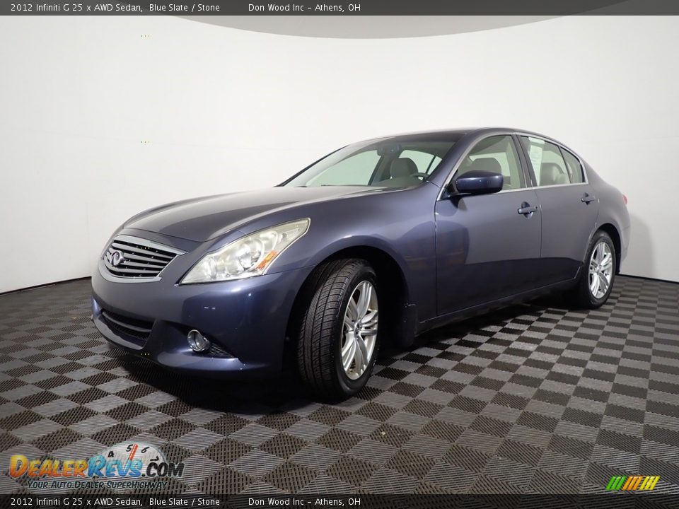 2012 Infiniti G 25 x AWD Sedan Blue Slate / Stone Photo #9