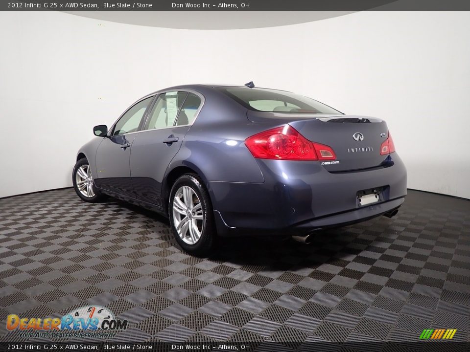 2012 Infiniti G 25 x AWD Sedan Blue Slate / Stone Photo #11