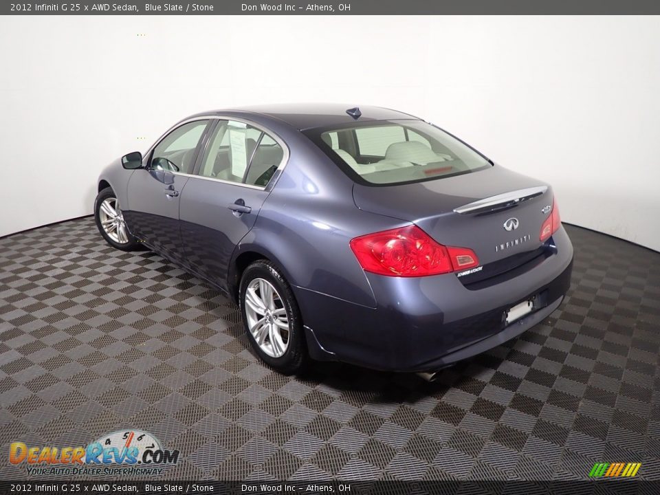 2012 Infiniti G 25 x AWD Sedan Blue Slate / Stone Photo #12