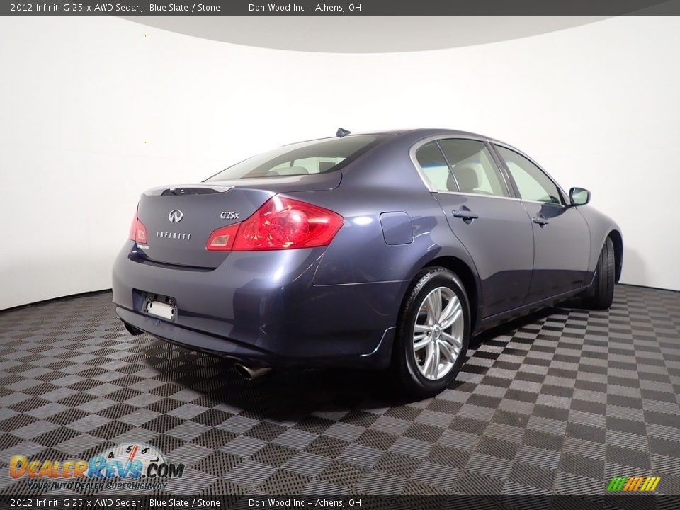 2012 Infiniti G 25 x AWD Sedan Blue Slate / Stone Photo #16