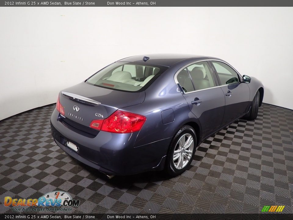 2012 Infiniti G 25 x AWD Sedan Blue Slate / Stone Photo #17