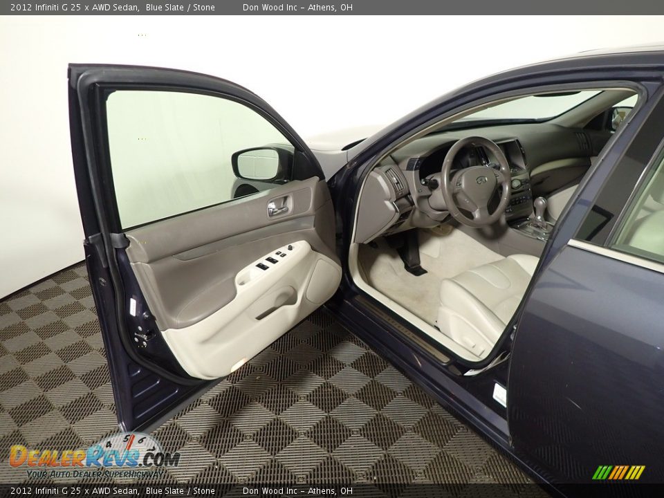 2012 Infiniti G 25 x AWD Sedan Blue Slate / Stone Photo #18