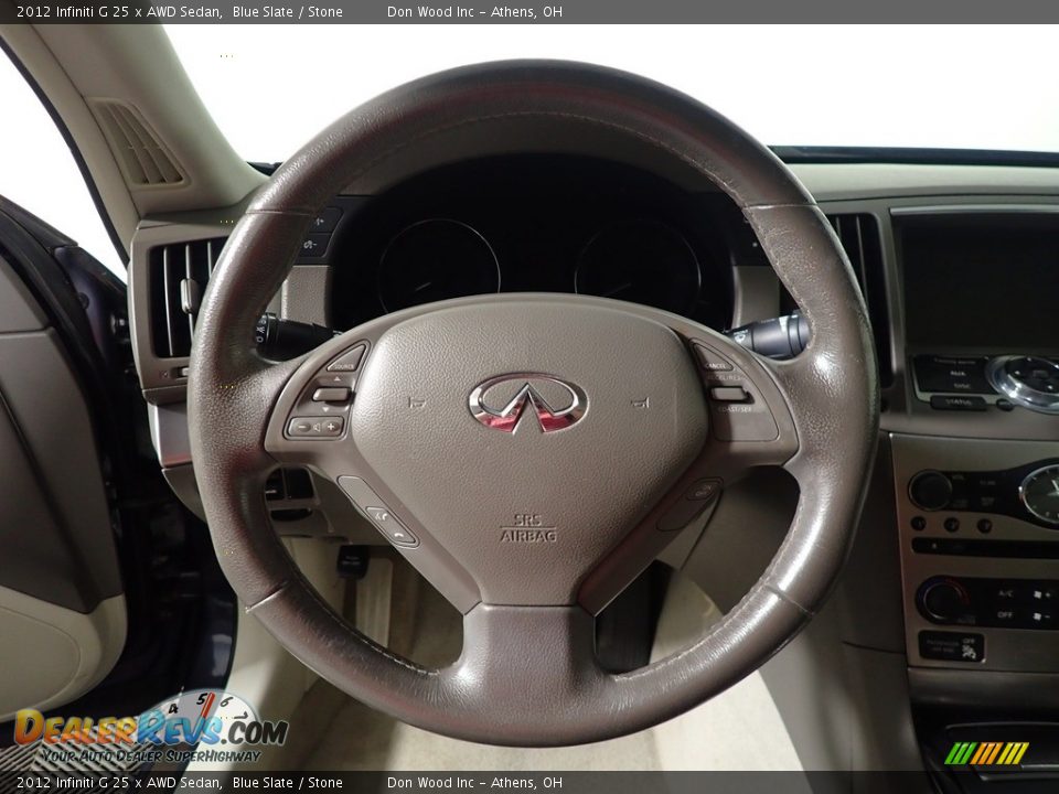2012 Infiniti G 25 x AWD Sedan Steering Wheel Photo #25