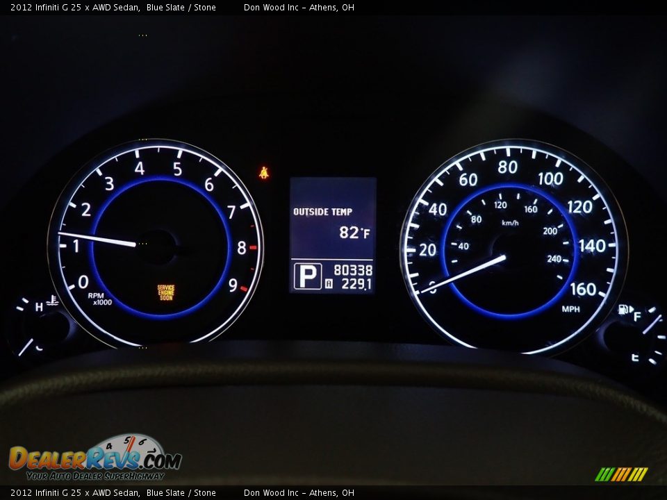 2012 Infiniti G 25 x AWD Sedan Gauges Photo #26