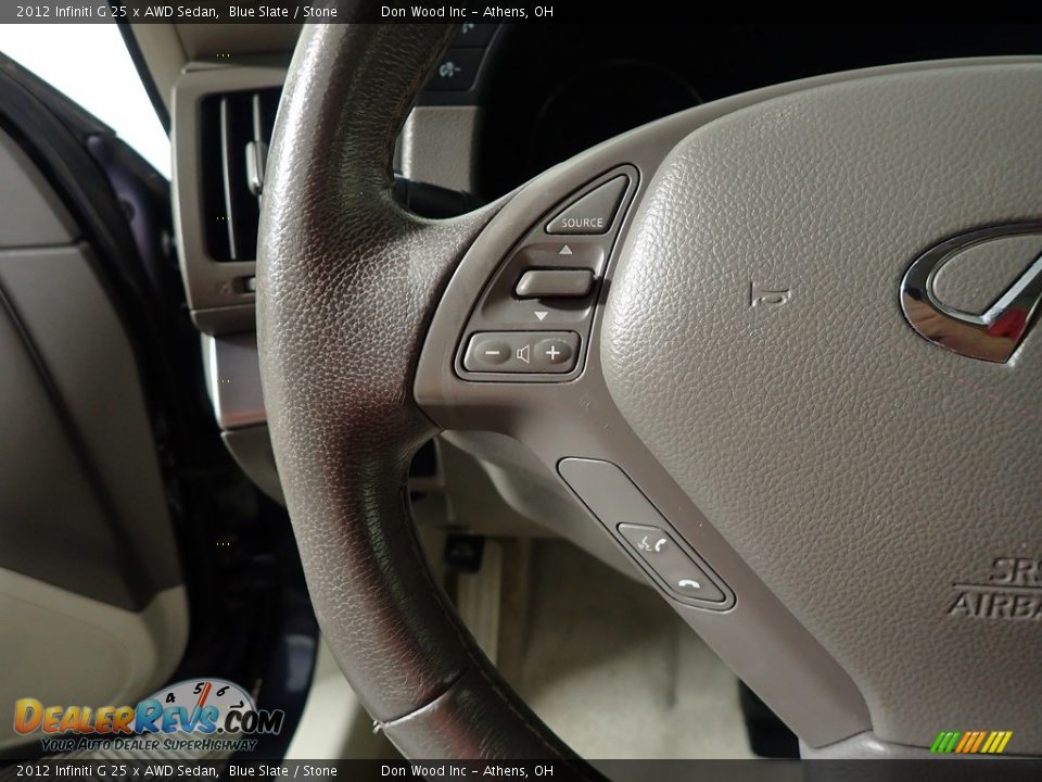 2012 Infiniti G 25 x AWD Sedan Steering Wheel Photo #27