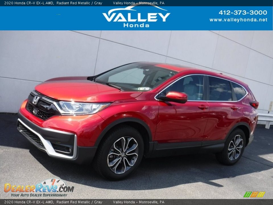 2020 Honda CR-V EX-L AWD Radiant Red Metallic / Gray Photo #1