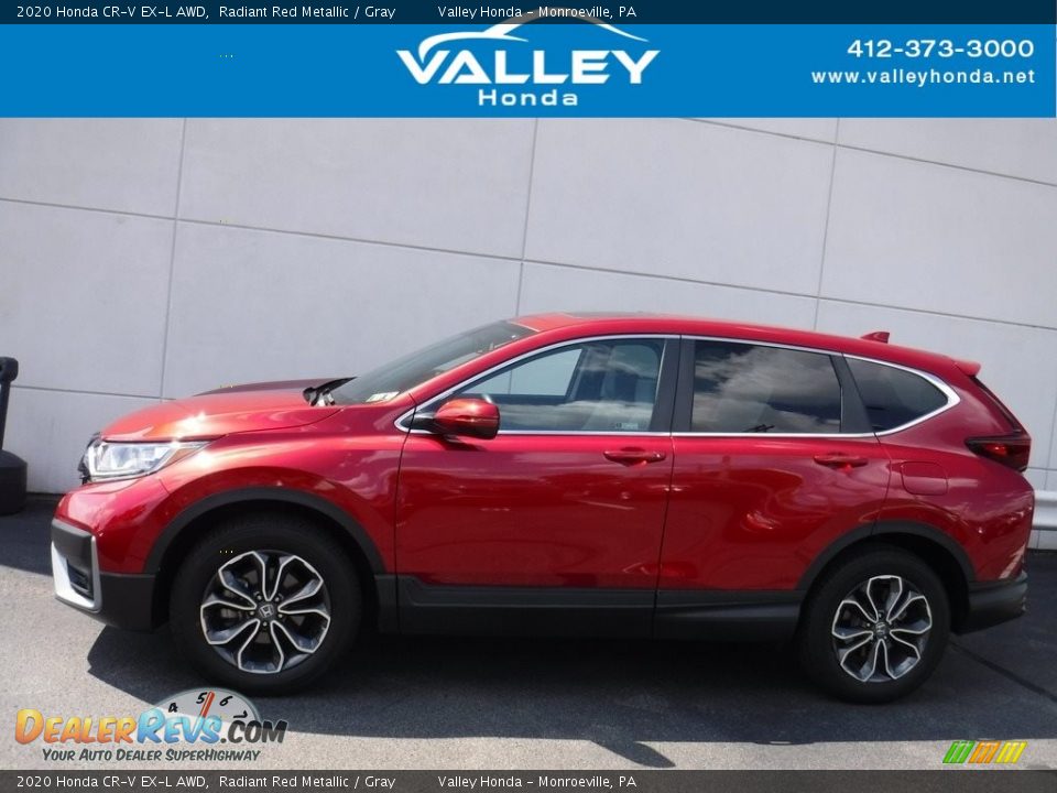 2020 Honda CR-V EX-L AWD Radiant Red Metallic / Gray Photo #2