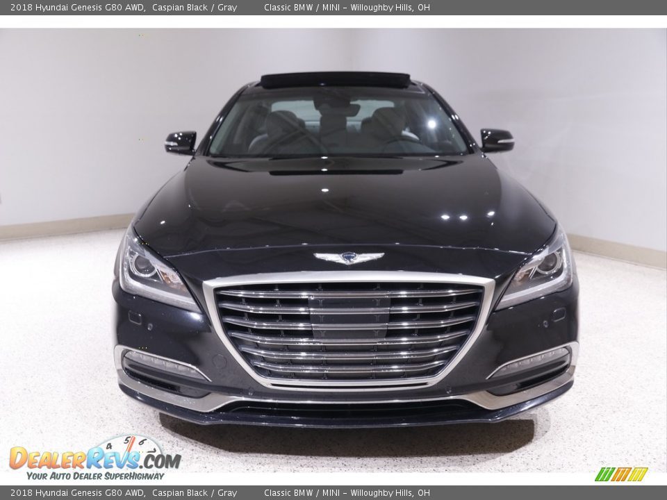 2018 Hyundai Genesis G80 AWD Caspian Black / Gray Photo #2