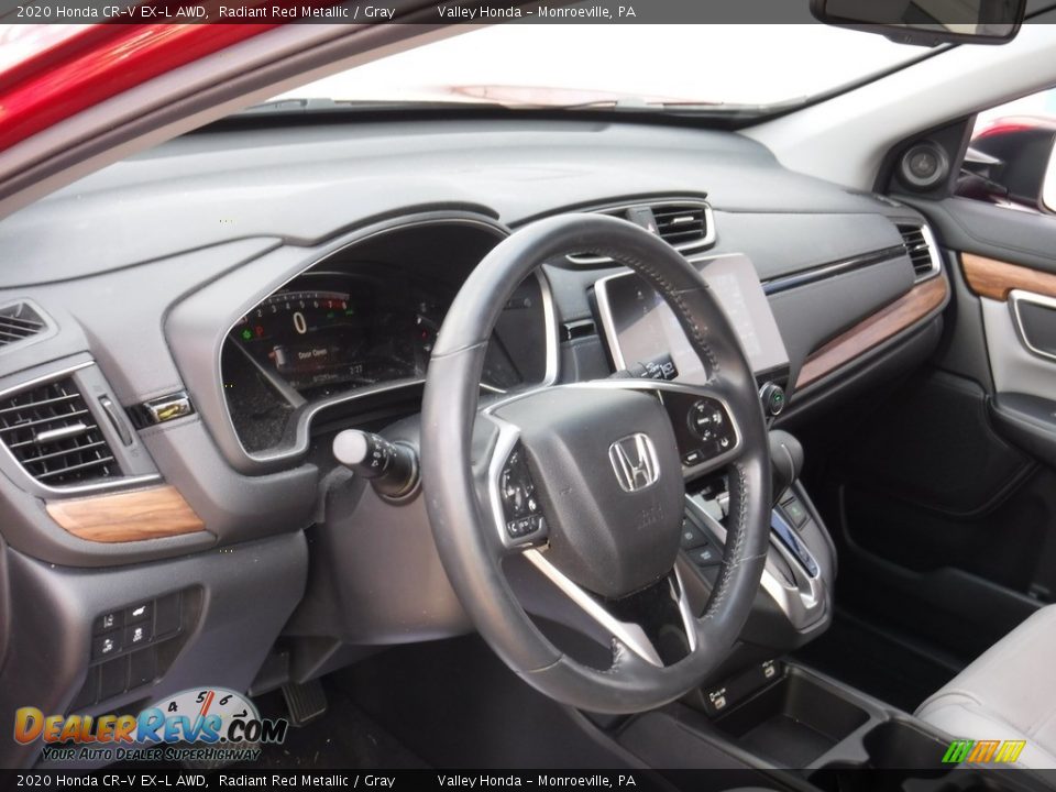 2020 Honda CR-V EX-L AWD Radiant Red Metallic / Gray Photo #12