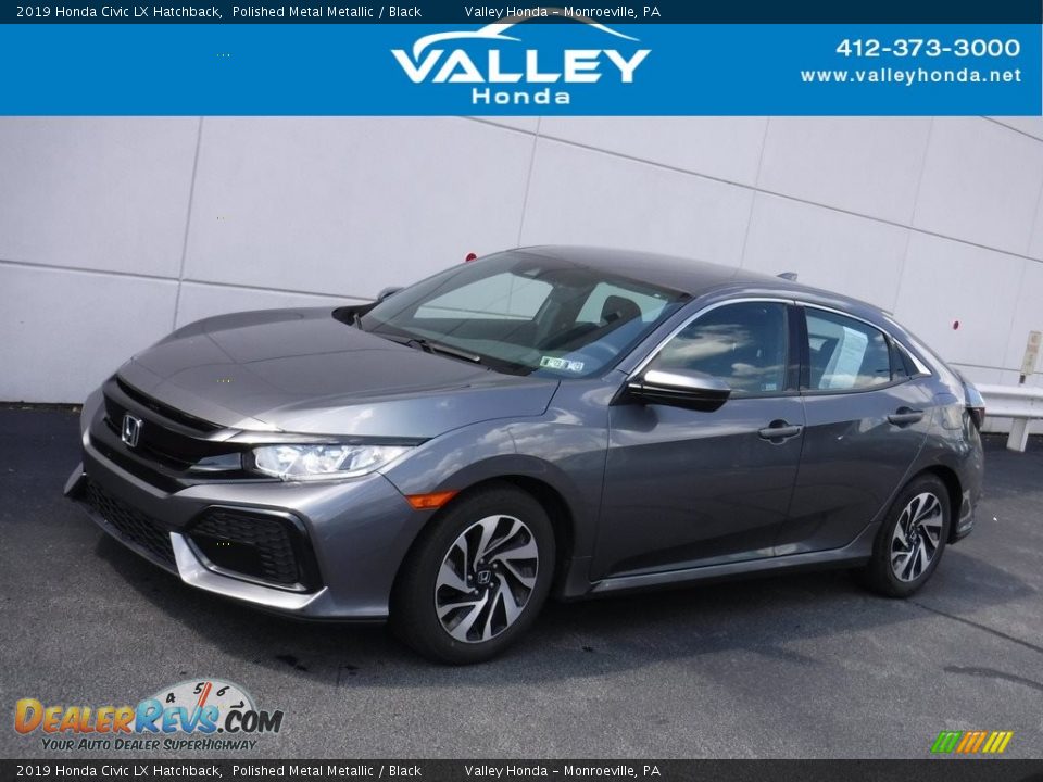 2019 Honda Civic LX Hatchback Polished Metal Metallic / Black Photo #1