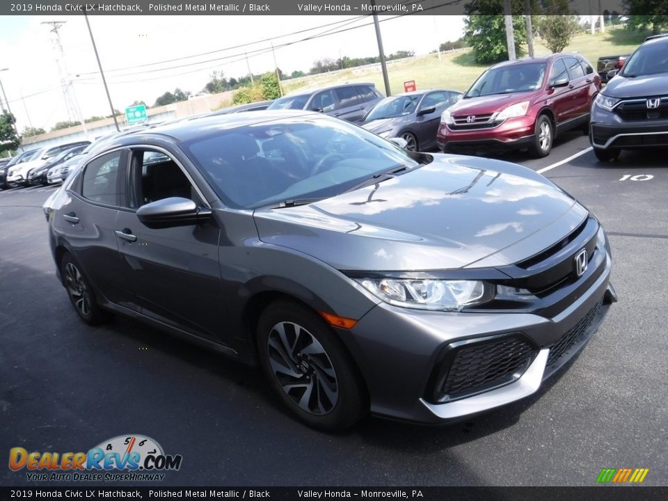 2019 Honda Civic LX Hatchback Polished Metal Metallic / Black Photo #5