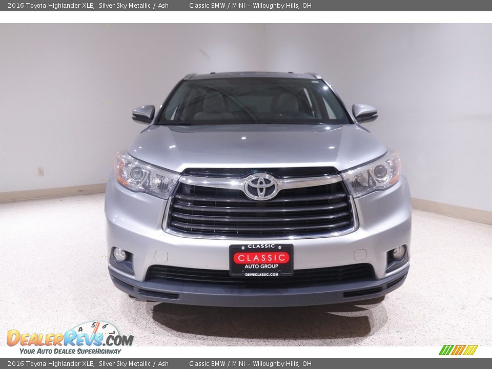 2016 Toyota Highlander XLE Silver Sky Metallic / Ash Photo #2