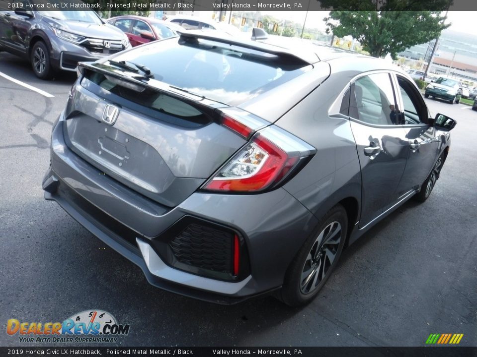 2019 Honda Civic LX Hatchback Polished Metal Metallic / Black Photo #6