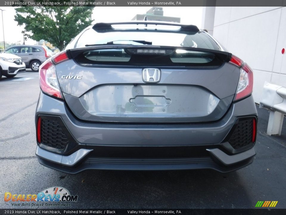 2019 Honda Civic LX Hatchback Polished Metal Metallic / Black Photo #7