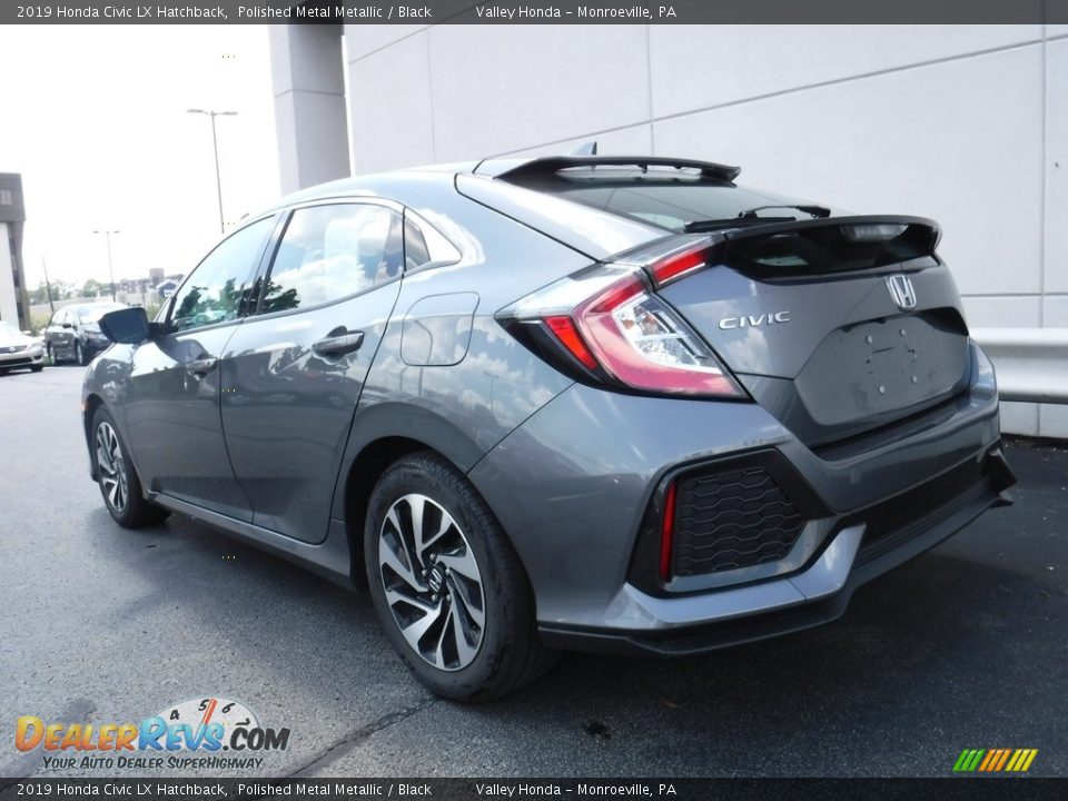 2019 Honda Civic LX Hatchback Polished Metal Metallic / Black Photo #8