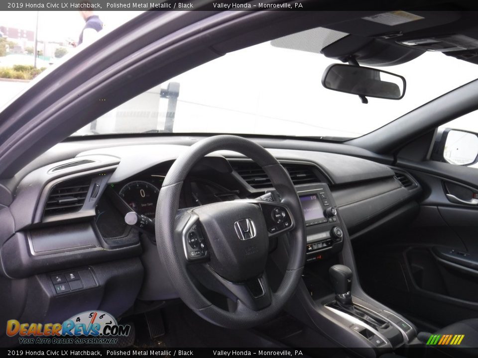 2019 Honda Civic LX Hatchback Polished Metal Metallic / Black Photo #9