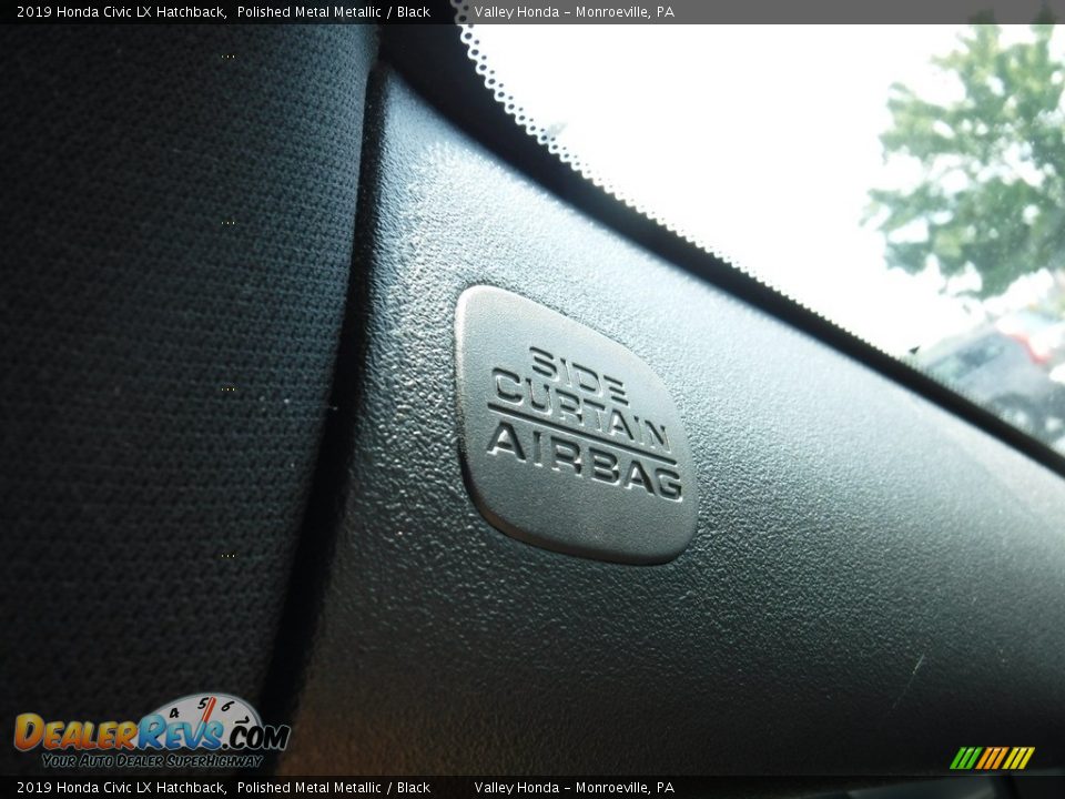 2019 Honda Civic LX Hatchback Polished Metal Metallic / Black Photo #14