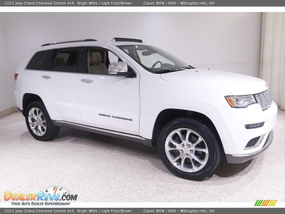 2020 Jeep Grand Cherokee Summit 4x4 Bright White / Light Frost/Brown Photo #1