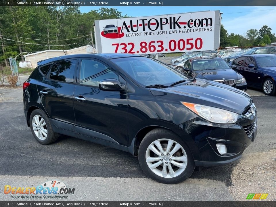 2012 Hyundai Tucson Limited AWD Ash Black / Black/Saddle Photo #26