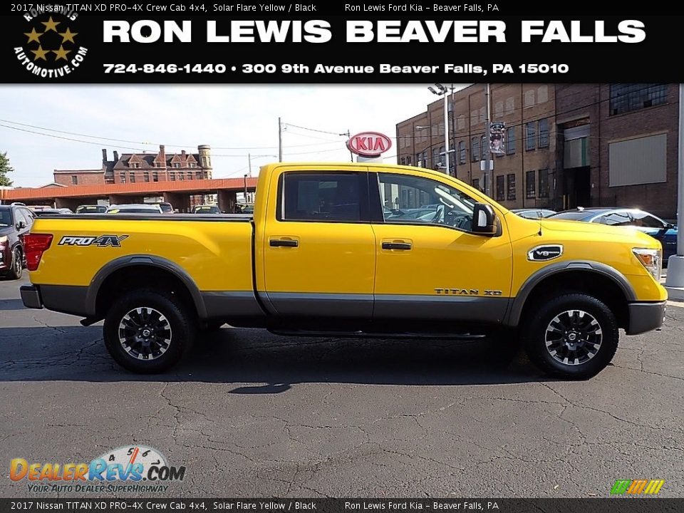 2017 Nissan TITAN XD PRO-4X Crew Cab 4x4 Solar Flare Yellow / Black Photo #1