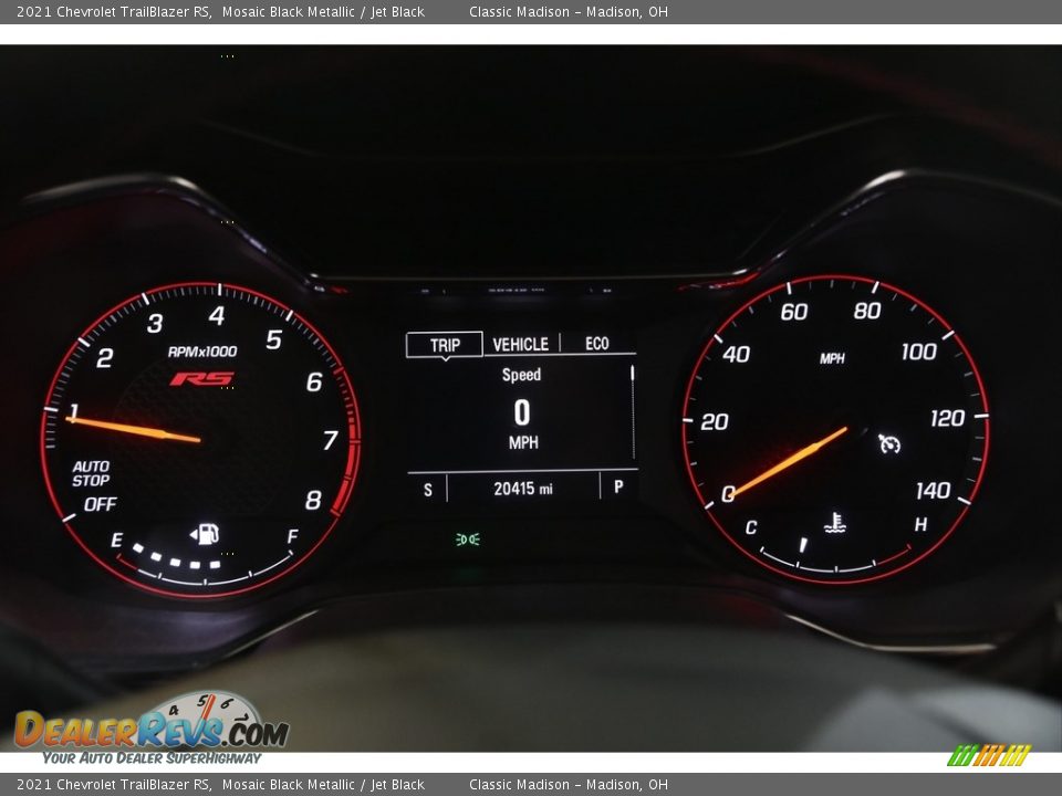 2021 Chevrolet TrailBlazer RS Mosaic Black Metallic / Jet Black Photo #9