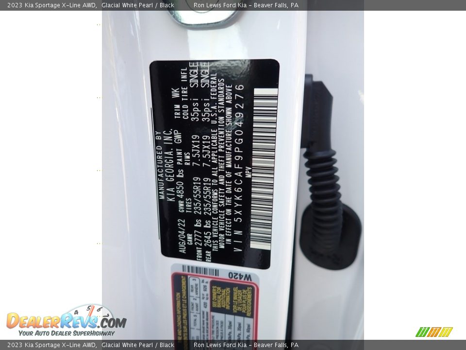 2023 Kia Sportage X-Line AWD Glacial White Pearl / Black Photo #20