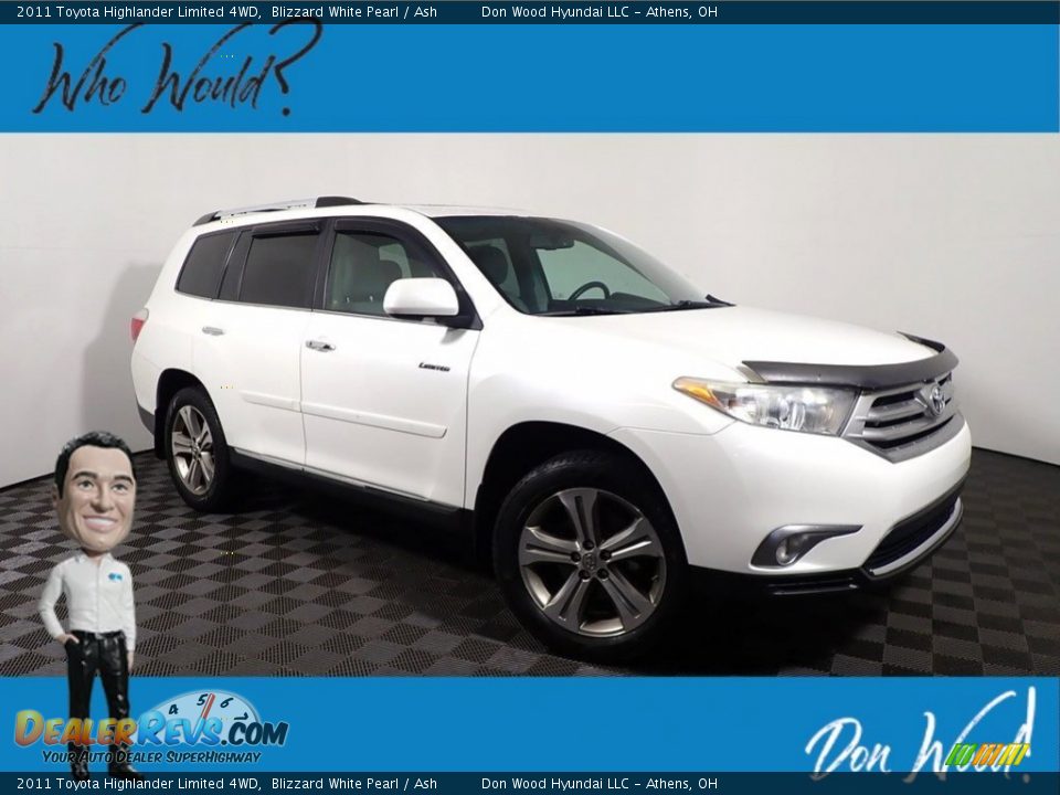 2011 Toyota Highlander Limited 4WD Blizzard White Pearl / Ash Photo #1