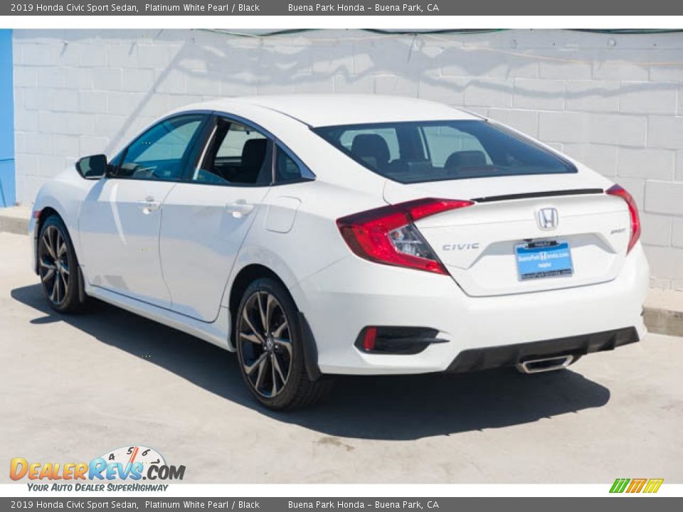 2019 Honda Civic Sport Sedan Platinum White Pearl / Black Photo #2