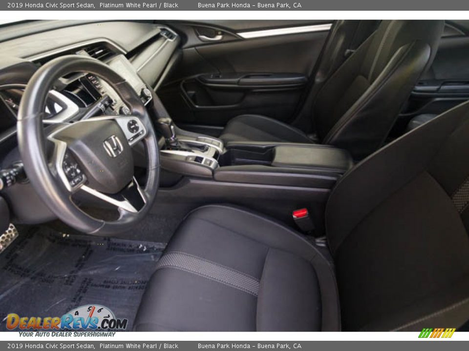 2019 Honda Civic Sport Sedan Platinum White Pearl / Black Photo #3