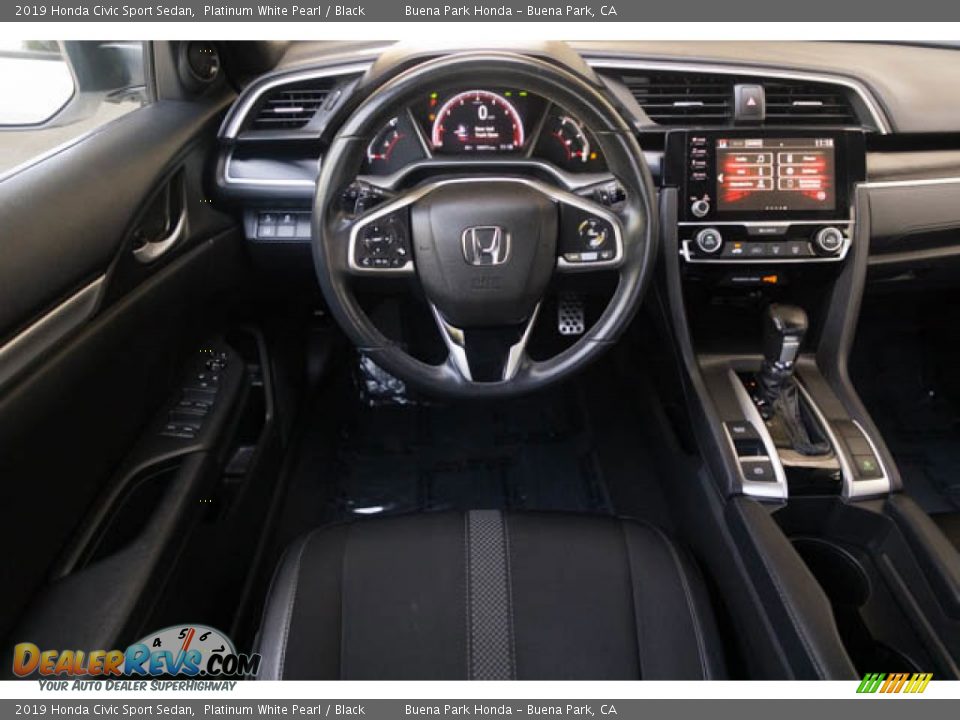 2019 Honda Civic Sport Sedan Platinum White Pearl / Black Photo #5