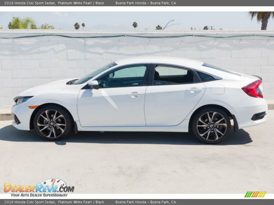 2019 Honda Civic Sport Sedan Platinum White Pearl / Black Photo #8