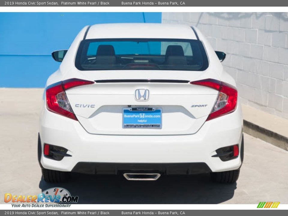 2019 Honda Civic Sport Sedan Platinum White Pearl / Black Photo #9