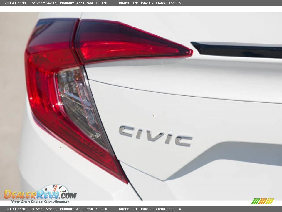 2019 Honda Civic Sport Sedan Platinum White Pearl / Black Photo #10