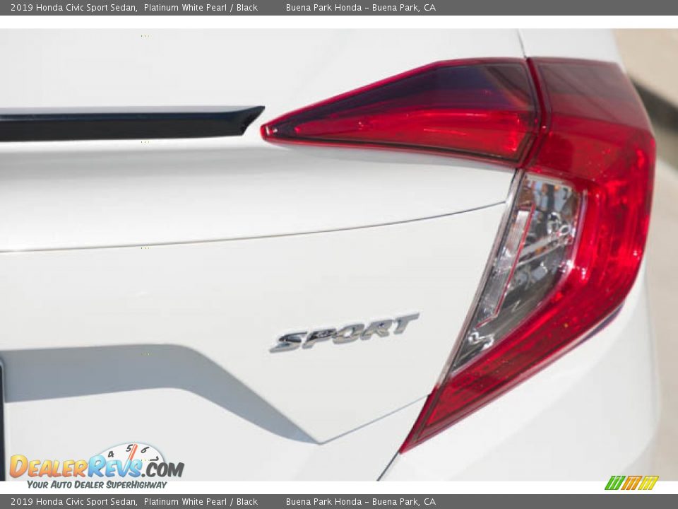 2019 Honda Civic Sport Sedan Platinum White Pearl / Black Photo #11