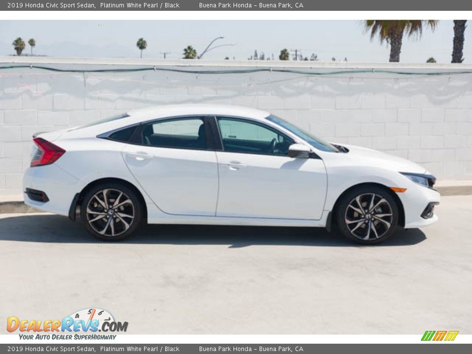 2019 Honda Civic Sport Sedan Platinum White Pearl / Black Photo #12