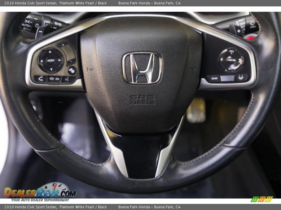 2019 Honda Civic Sport Sedan Platinum White Pearl / Black Photo #13